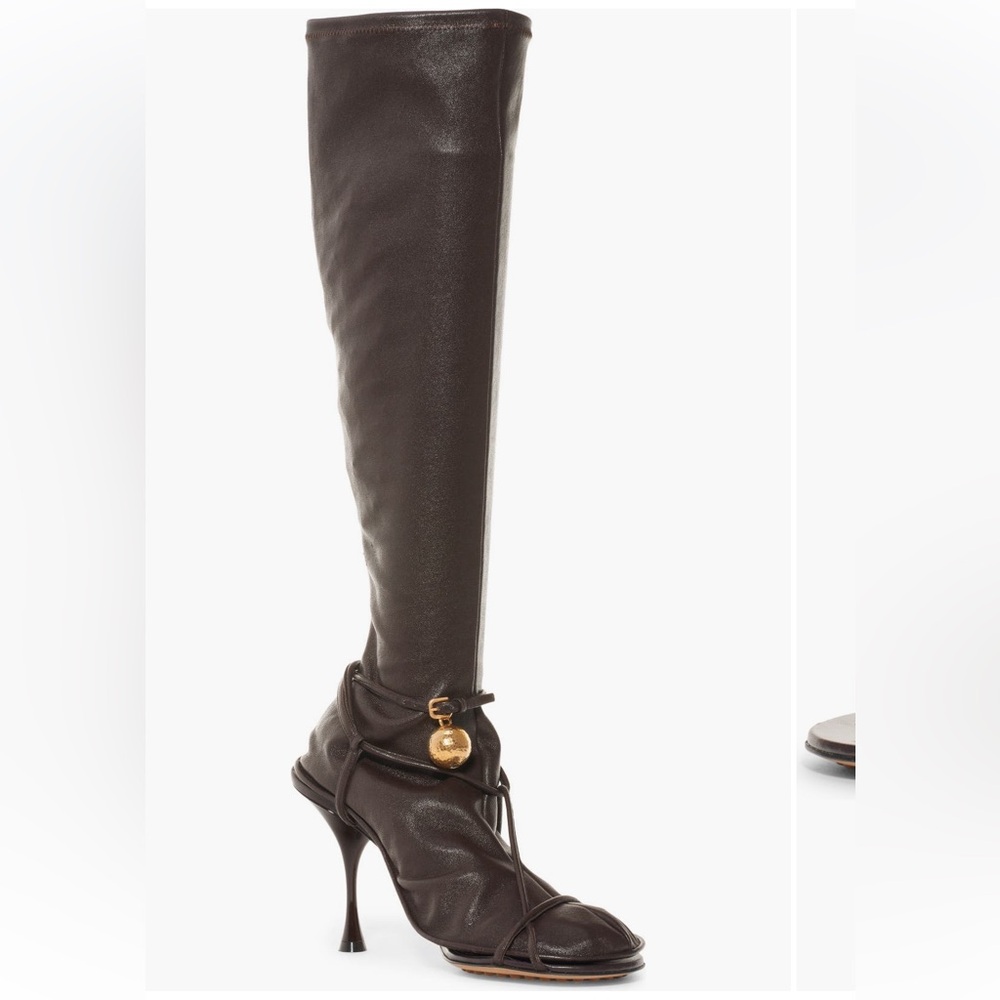 Bottega Veneta Leather Dot Knee-High Boots 90